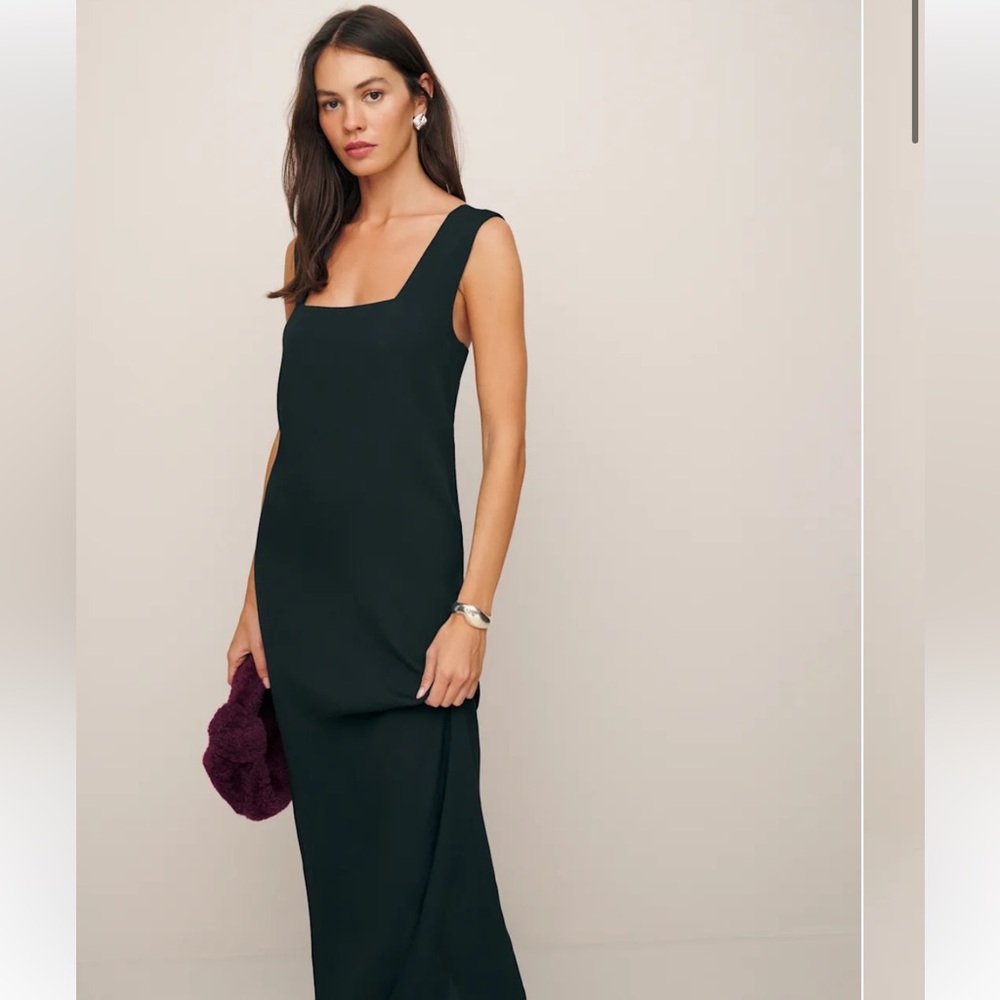 Reformation Vea Dress Black - Size 2